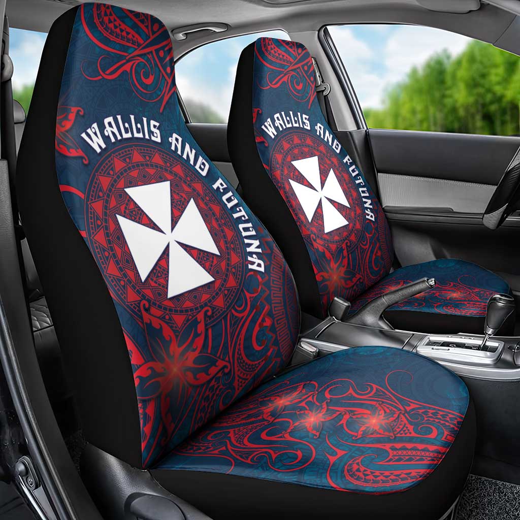 Wallis And Futuna Car Seat Cover Hibiscus Polynesian Tribal Pattern DT05 - Polynesian Pride