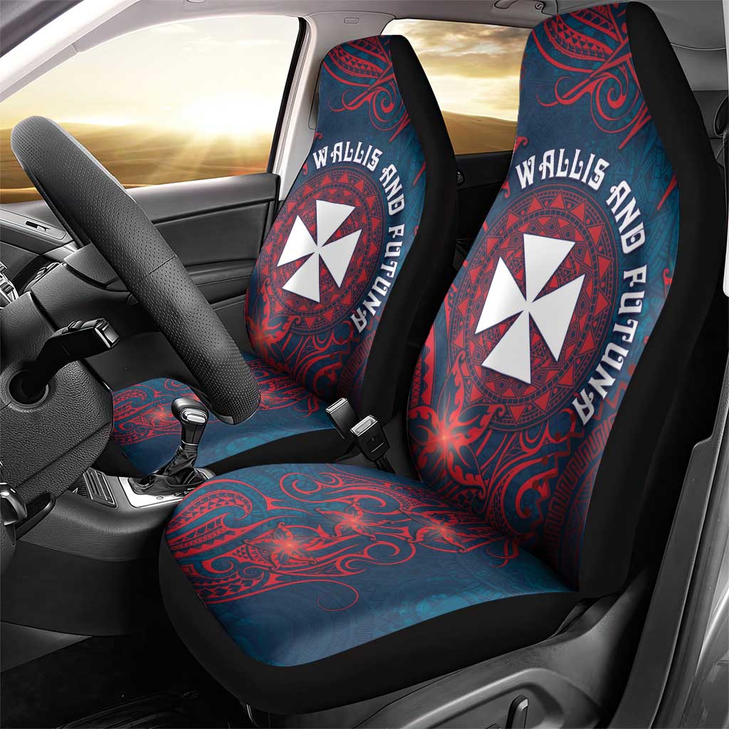Wallis And Futuna Car Seat Cover Hibiscus Polynesian Tribal Pattern DT05 - Polynesian Pride