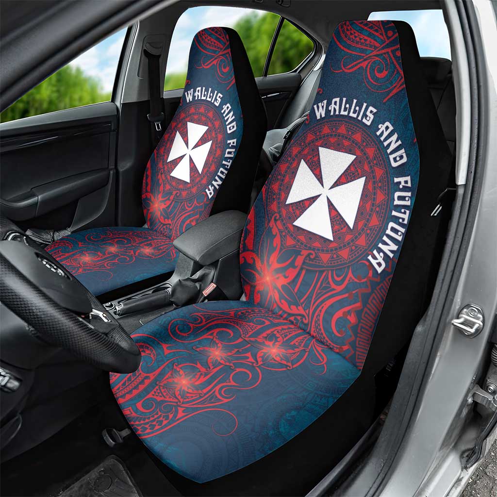 Wallis And Futuna Car Seat Cover Hibiscus Polynesian Tribal Pattern DT05 - Polynesian Pride