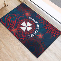 Wallis And Futuna Rubber Doormat Hibiscus Polynesian Tribal Pattern DT05 - Polynesian Pride