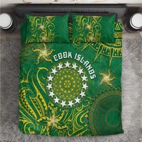 Cook Islands Bedding Set Hibiscus Polynesian Tribal Pattern DT05 Green - Polynesian Pride