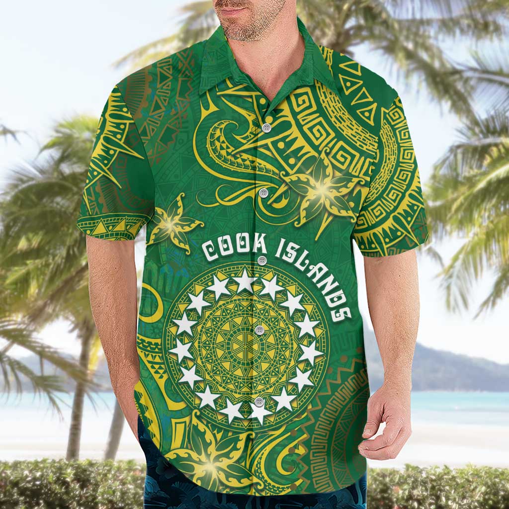 Personalised Cook Islands Hawaiian Shirt Hibiscus Polynesian Tribal Pattern DT05 - Polynesian Pride