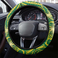 Cook Islands Steering Wheel Cover Hibiscus Polynesian Tribal Pattern DT05 - Polynesian Pride