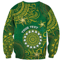 Personalised Cook Islands Sweatshirt Hibiscus Polynesian Tribal Pattern DT05 - Polynesian Pride