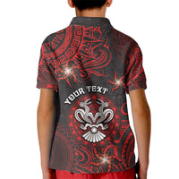 Personalised Easter Island Kid Polo Shirt Hibiscus Polynesian Tribal Pattern DT05 - Polynesian Pride
