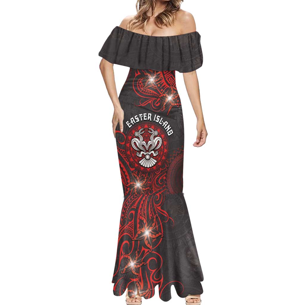 Personalised Easter Island Mermaid Dress Hibiscus Polynesian Tribal Pattern DT05 - Polynesian Pride