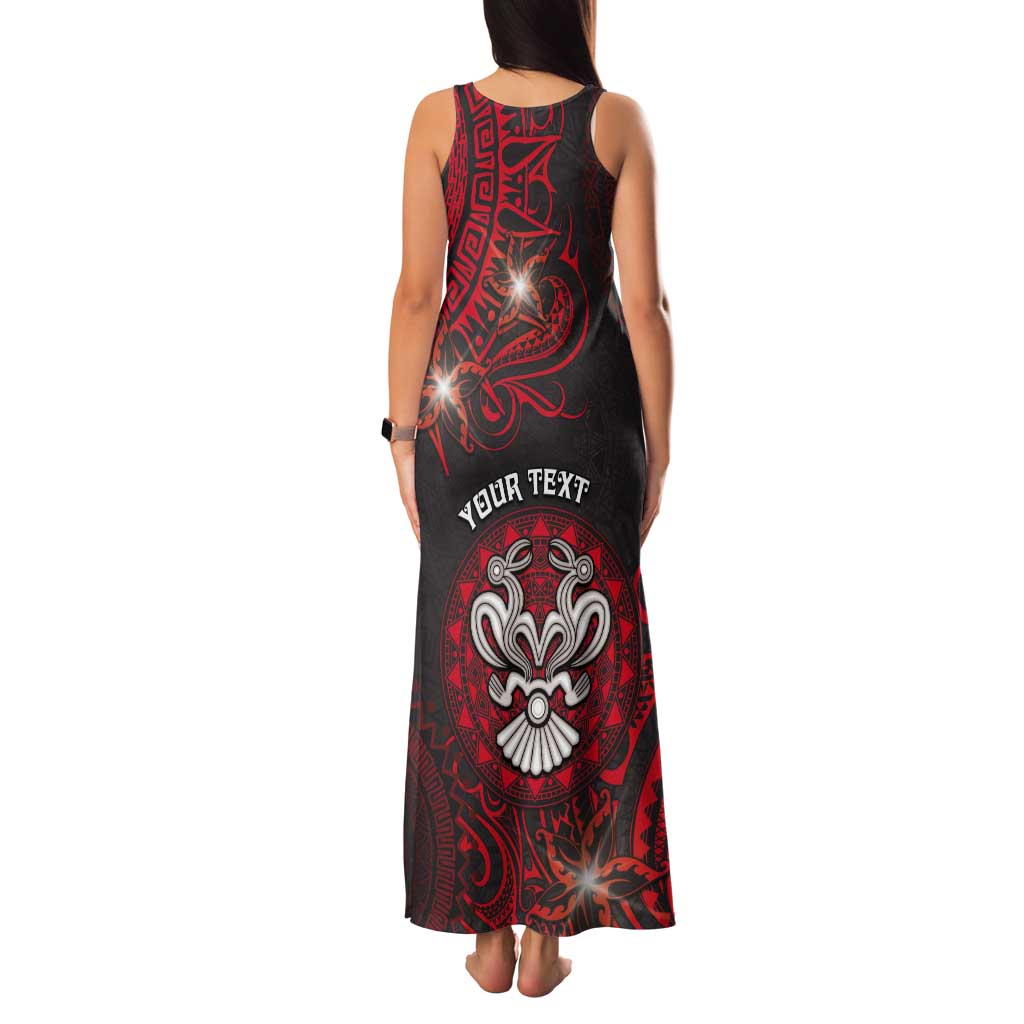 Personalised Easter Island Tank Maxi Dress Hibiscus Polynesian Tribal Pattern DT05 - Polynesian Pride