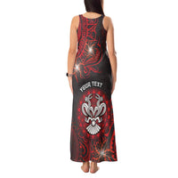Personalised Easter Island Tank Maxi Dress Hibiscus Polynesian Tribal Pattern DT05 - Polynesian Pride