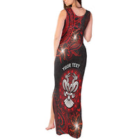 Personalised Easter Island Tank Maxi Dress Hibiscus Polynesian Tribal Pattern DT05 - Polynesian Pride
