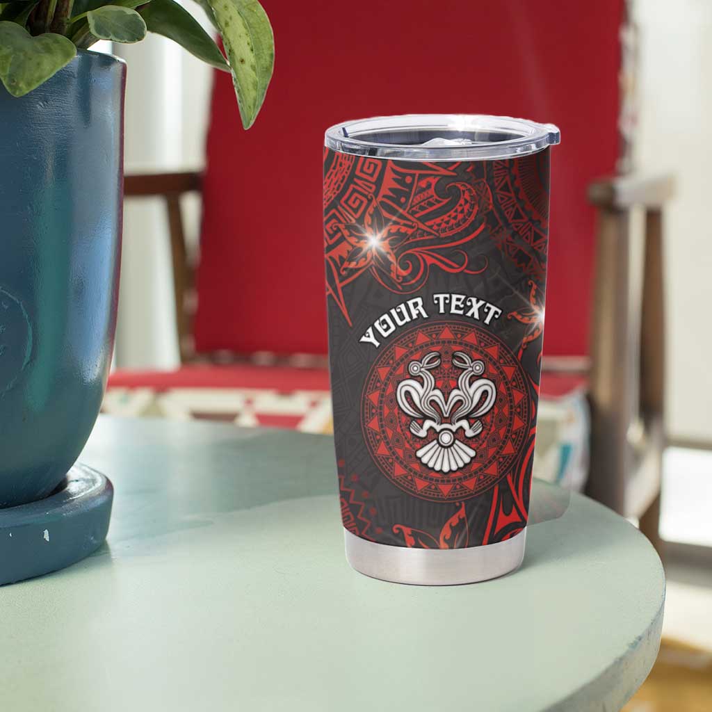 Personalised Easter Island Tumbler Cup Hibiscus Polynesian Tribal Pattern DT05 - Polynesian Pride