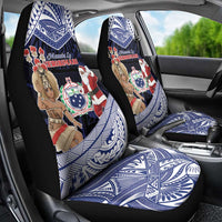 Samoa Christmas Car Seat Cover Samoan Siva Dance With Santa DT05 - Polynesian Pride