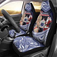 Samoa Christmas Car Seat Cover Samoan Siva Dance With Santa DT05 - Polynesian Pride