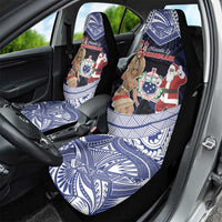 Samoa Christmas Car Seat Cover Samoan Siva Dance With Santa DT05 - Polynesian Pride