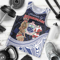 Samoa Christmas Men Tank Top Samoan Siva Dance With Santa DT05 - Polynesian Pride