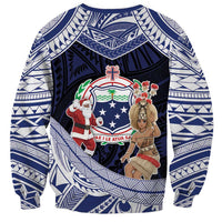 Samoa Christmas Sweatshirt Samoan Siva Dance With Santa DT05 - Polynesian Pride
