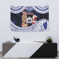 Samoa Christmas Tapestry Samoan Siva Dance With Santa DT05 - Polynesian Pride