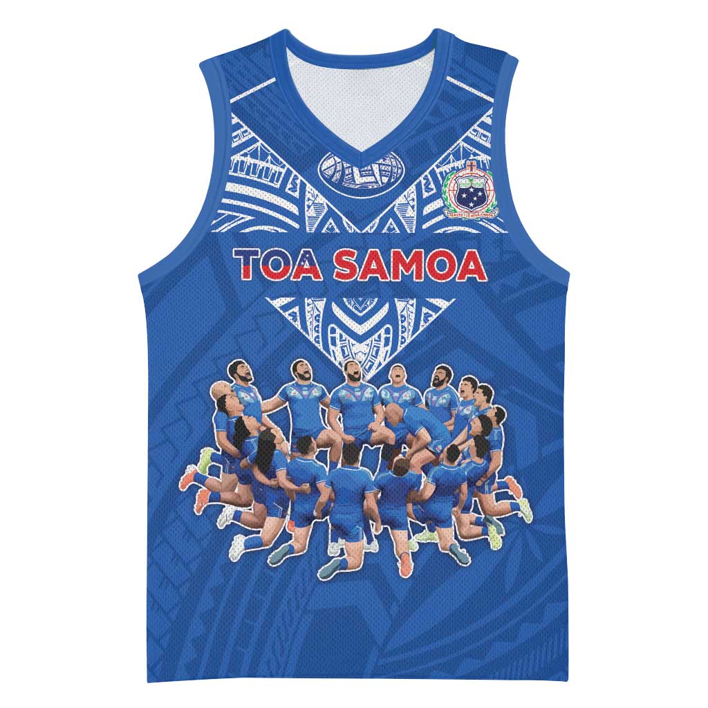 Toa Samoa Basketball Jersey Samoan Warrior Spirit Rugby DT05 Unisex Blue - Polynesian Pride