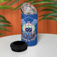 Toa Samoa 4 in 1 Can Cooler Tumbler Samoan Warrior Spirit Rugby DT05 - Polynesian Pride