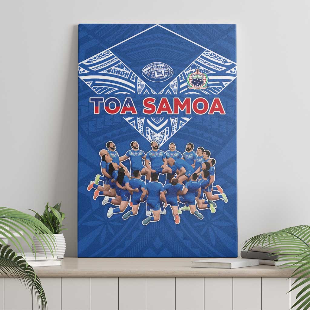 Toa Samoa Canvas Wall Art Samoan Warrior Spirit Rugby DT05 - Polynesian Pride