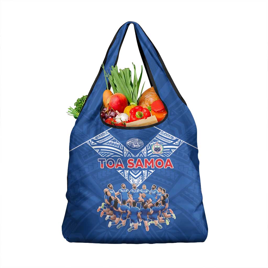 Toa Samoa Grocery Bag Samoan Warrior Spirit Rugby DT05 1-pack One Size Blue - Polynesian Pride