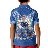 Toa Samoa Kid Polo Shirt Samoan Warrior Spirit Rugby DT05 - Polynesian Pride