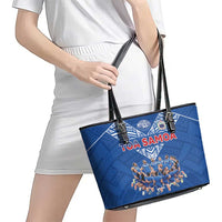 Toa Samoa Leather Tote Bag Samoan Warrior Spirit Rugby DT05 - Polynesian Pride