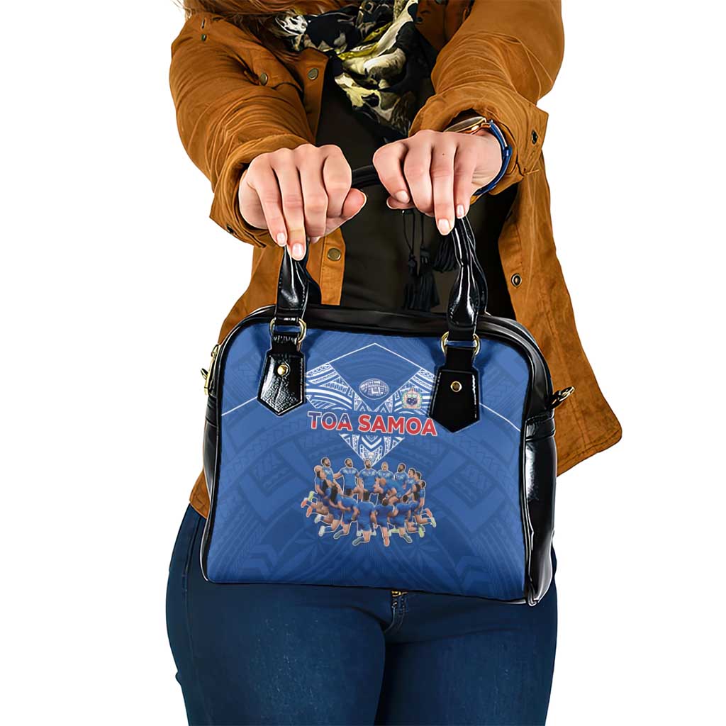Toa Samoa Shoulder Handbag Samoan Warrior Spirit Rugby DT05 One Size Blue - Polynesian Pride