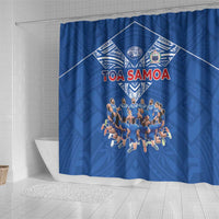 Toa Samoa Shower Curtain Samoan Warrior Spirit Rugby DT05 - Polynesian Pride