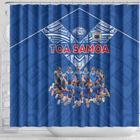 Toa Samoa Shower Curtain Samoan Warrior Spirit Rugby DT05 - Polynesian Pride