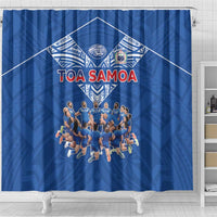 Toa Samoa Shower Curtain Samoan Warrior Spirit Rugby DT05 - Polynesian Pride