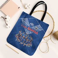 Toa Samoa Tote Bag Samoan Warrior Spirit Rugby DT05 Black Strap One Size Blue - Polynesian Pride