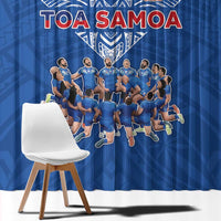 Toa Samoa Window Curtain Samoan Warrior Spirit Rugby DT05 - Polynesian Pride