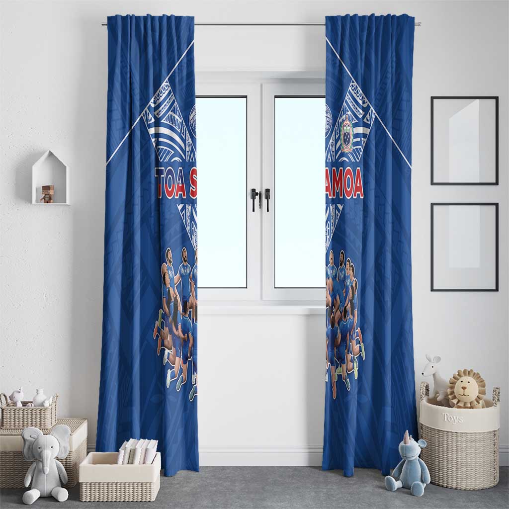 Toa Samoa Window Curtain Samoan Warrior Spirit Rugby DT05 - Polynesian Pride