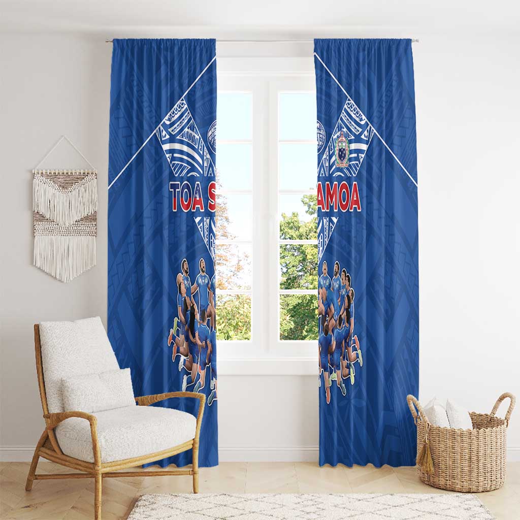Toa Samoa Window Curtain Samoan Warrior Spirit Rugby DT05 - Polynesian Pride