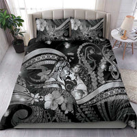 Maori Romantic Valentine Bedding Set The Hongi Kiss Black Galaxy DT05 - Polynesian Pride