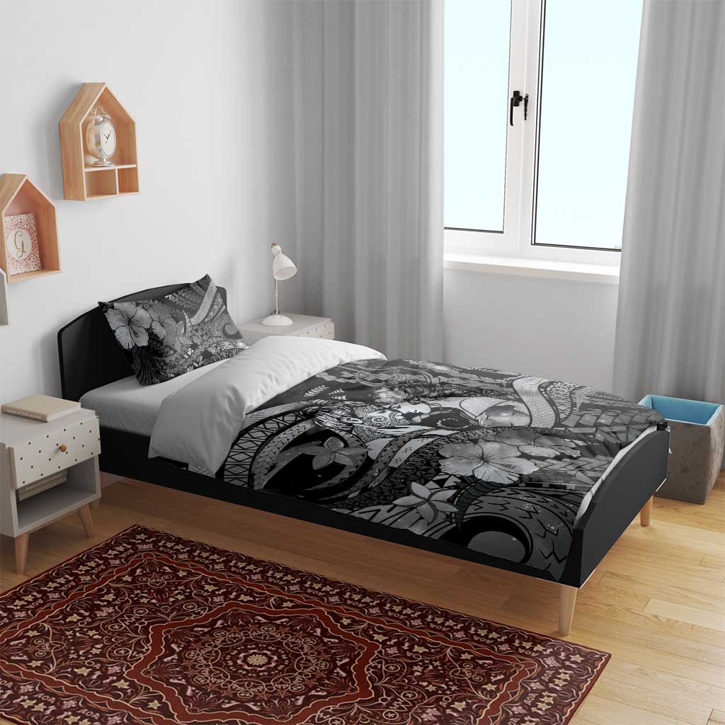 Maori Romantic Valentine Bedding Set The Hongi Kiss Black Galaxy DT05 - Polynesian Pride