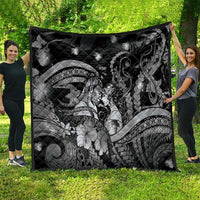 Maori Romantic Valentine Quilt The Hongi Kiss Black Galaxy DT05 - Polynesian Pride