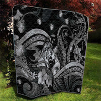 Maori Romantic Valentine Quilt The Hongi Kiss Black Galaxy DT05 - Polynesian Pride