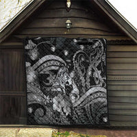 Maori Romantic Valentine Quilt The Hongi Kiss Black Galaxy DT05 - Polynesian Pride