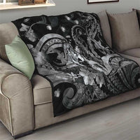 Maori Romantic Valentine Quilt The Hongi Kiss Black Galaxy DT05 - Polynesian Pride