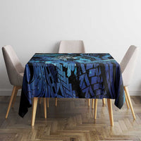 Maori Romantic Valentine Tablecloth The Hongi Kiss Blue Galaxy DT05 - Polynesian Pride