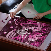 Maori Romantic Valentine Puzzle The Hongi Kiss Pink Galaxy DT05 - Polynesian Pride