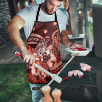 Maori Romantic Valentine Apron The Hongi Kiss Red Galaxy DT05 - Polynesian Pride