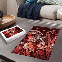 Maori Romantic Valentine Puzzle The Hongi Kiss Red Galaxy DT05 - Polynesian Pride