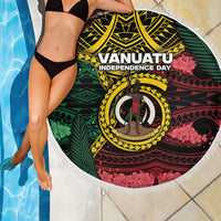 Vanuatu Independence Day Beach Blanket Boar Tusk Warrior Tribal Floral Patterns DT05 - Polynesian Pride