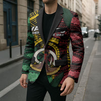 Personalised Vanuatu Independence Day Blazer Boar Tusk Warrior Tribal Floral Patterns DT05 - Polynesian Pride