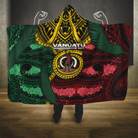 Vanuatu Independence Day Hooded Blanket Boar Tusk Warrior Tribal Floral Patterns DT05 - Polynesian Pride
