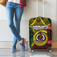 Vanuatu Independence Day Luggage Cover Boar Tusk Warrior Tribal Floral Patterns DT05 - Polynesian Pride