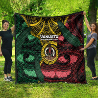 Vanuatu Independence Day Quilt Boar Tusk Warrior Tribal Floral Patterns DT05 - Polynesian Pride