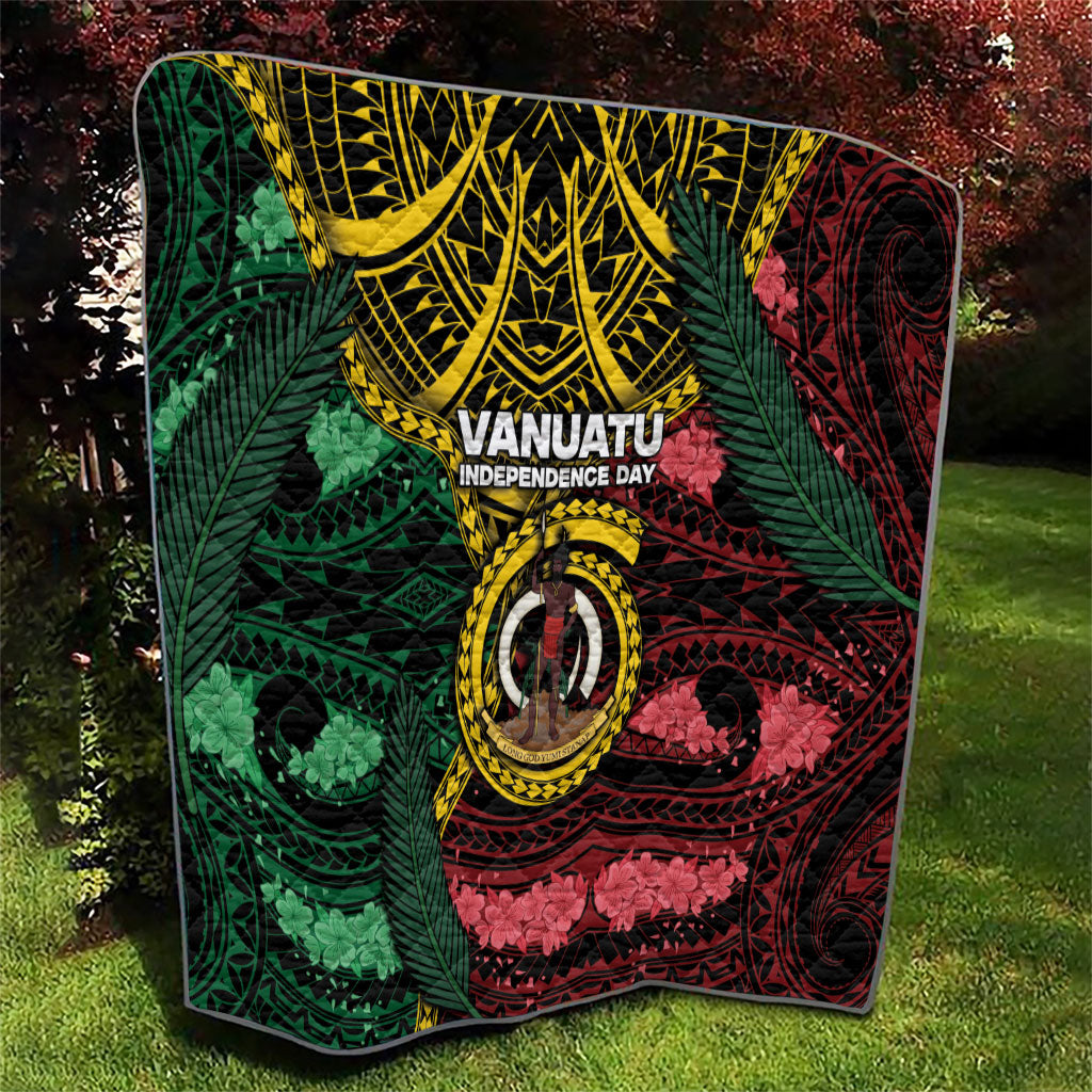 Vanuatu Independence Day Quilt Boar Tusk Warrior Tribal Floral Patterns DT05 - Polynesian Pride
